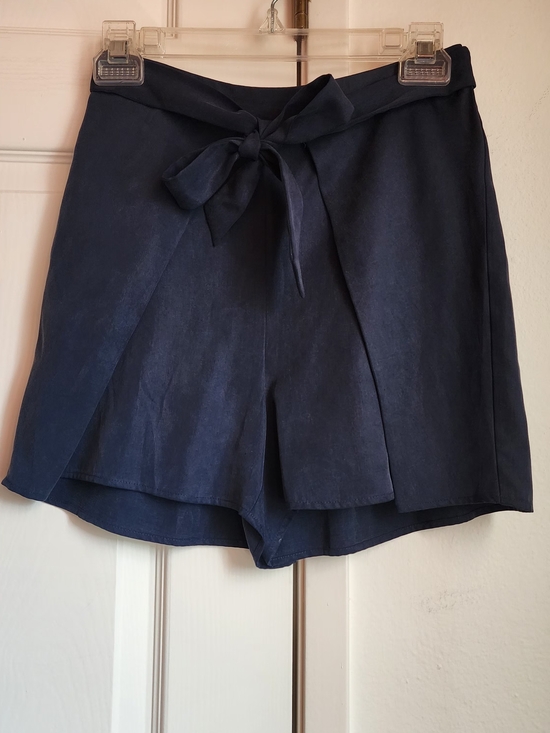 BCBGeneration Pants - BCBG Navy Tie-Waist Women's Shorts